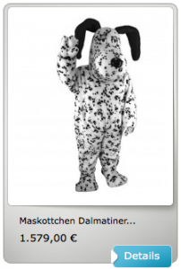 Dalmatiner-Kostüm-Maskottchen